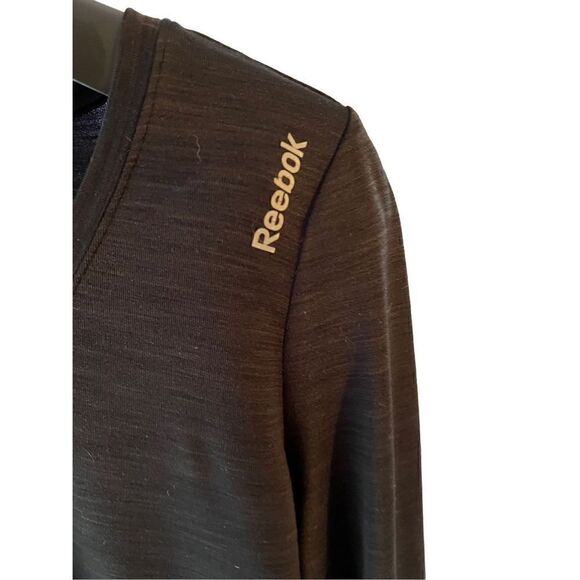 Reebok Women’s Long Sleeve Shirt SZ L Black with Thumbholes - Picture 4 of 4